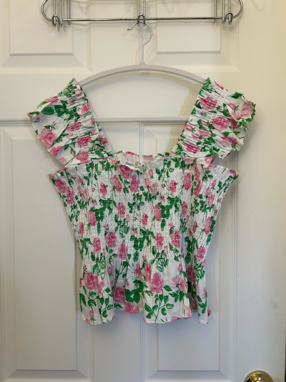 NWT Hill House Paz Top in Pink Roses - Picture 5 of 7